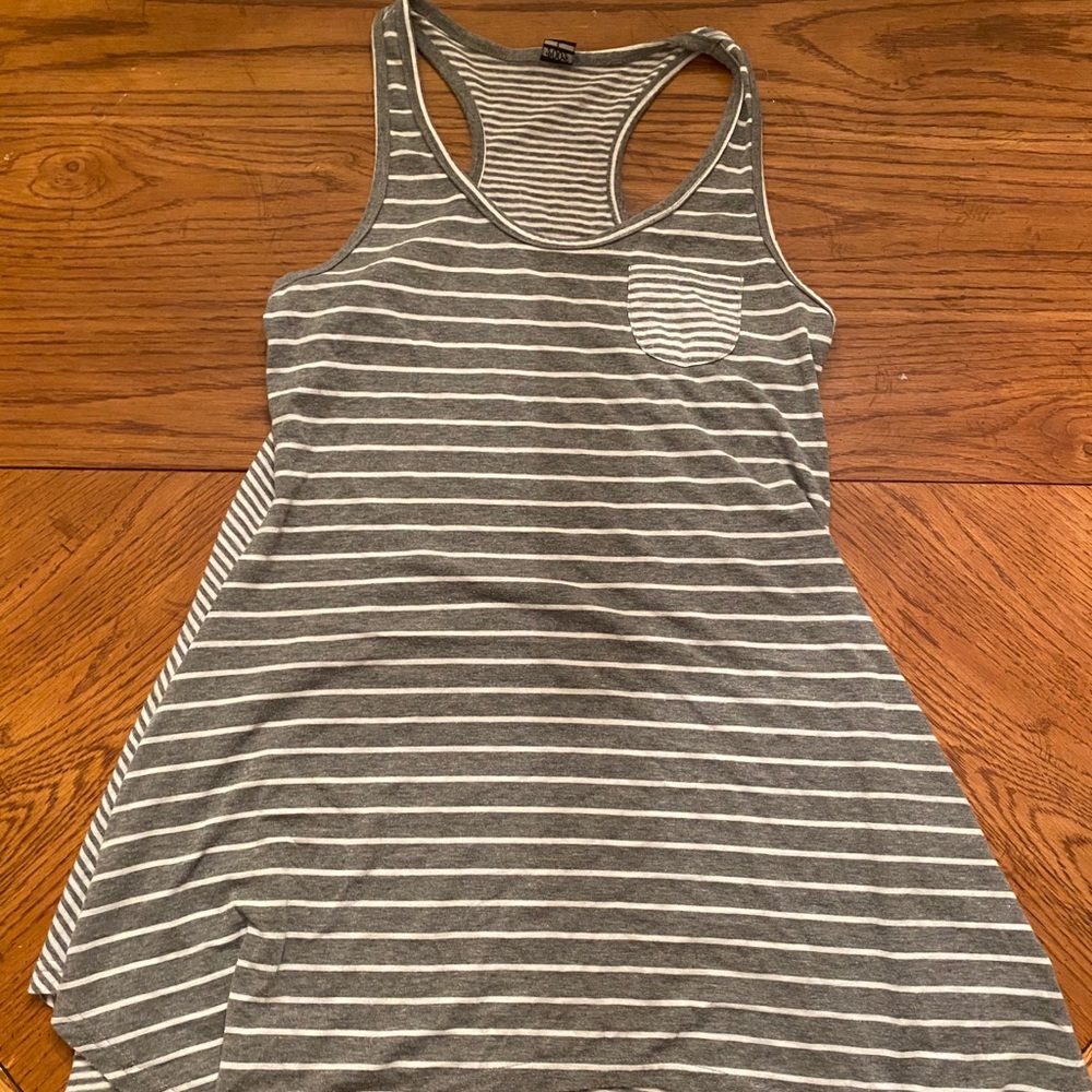 Striped racer back tank top
